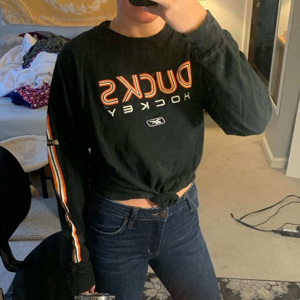 Reebok Ducks Hockey long sleeve tee 🍁🧡🏒